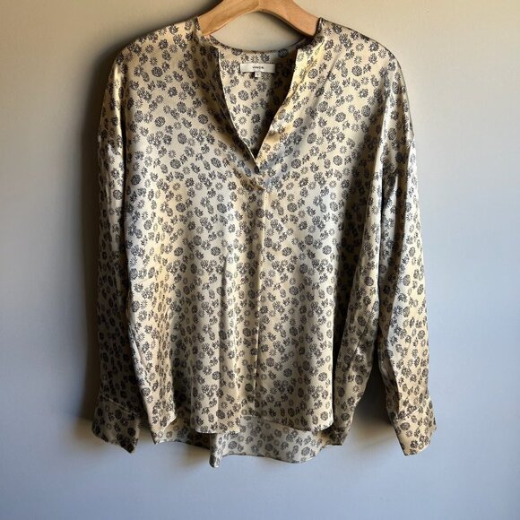 Vince Zinnia Silk Popover Blouse Size Small - Picture 4 of 9